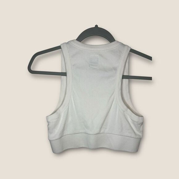 NSF Amaya Fitted Crop Ribbed Tank Soft White Size Large - Picture 6 of 8